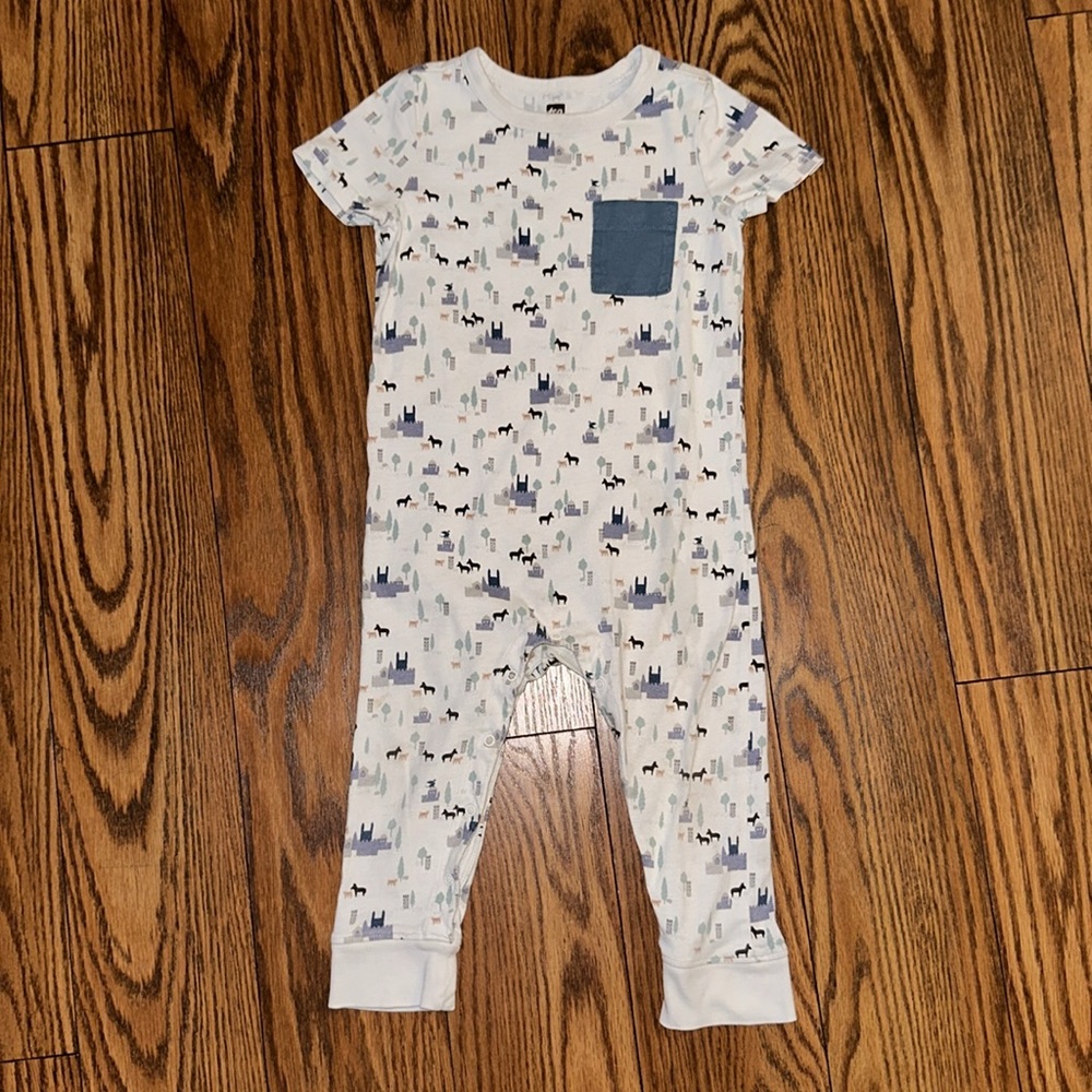 Tea Collection Portugal Palace Pocket Romper 18-24m